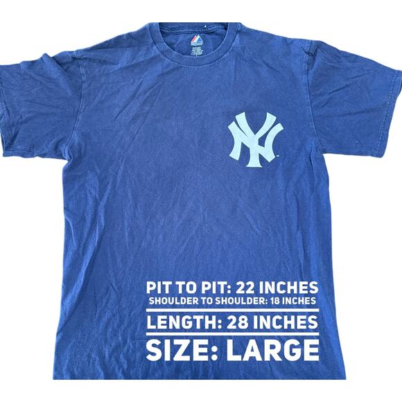 Vintage Tees - Majestic MLB New York Yankees Mark Teixeira Graphic Tee*SZ L - Picture 4 of 5